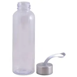 Cylinder Water Bottle Clear Open